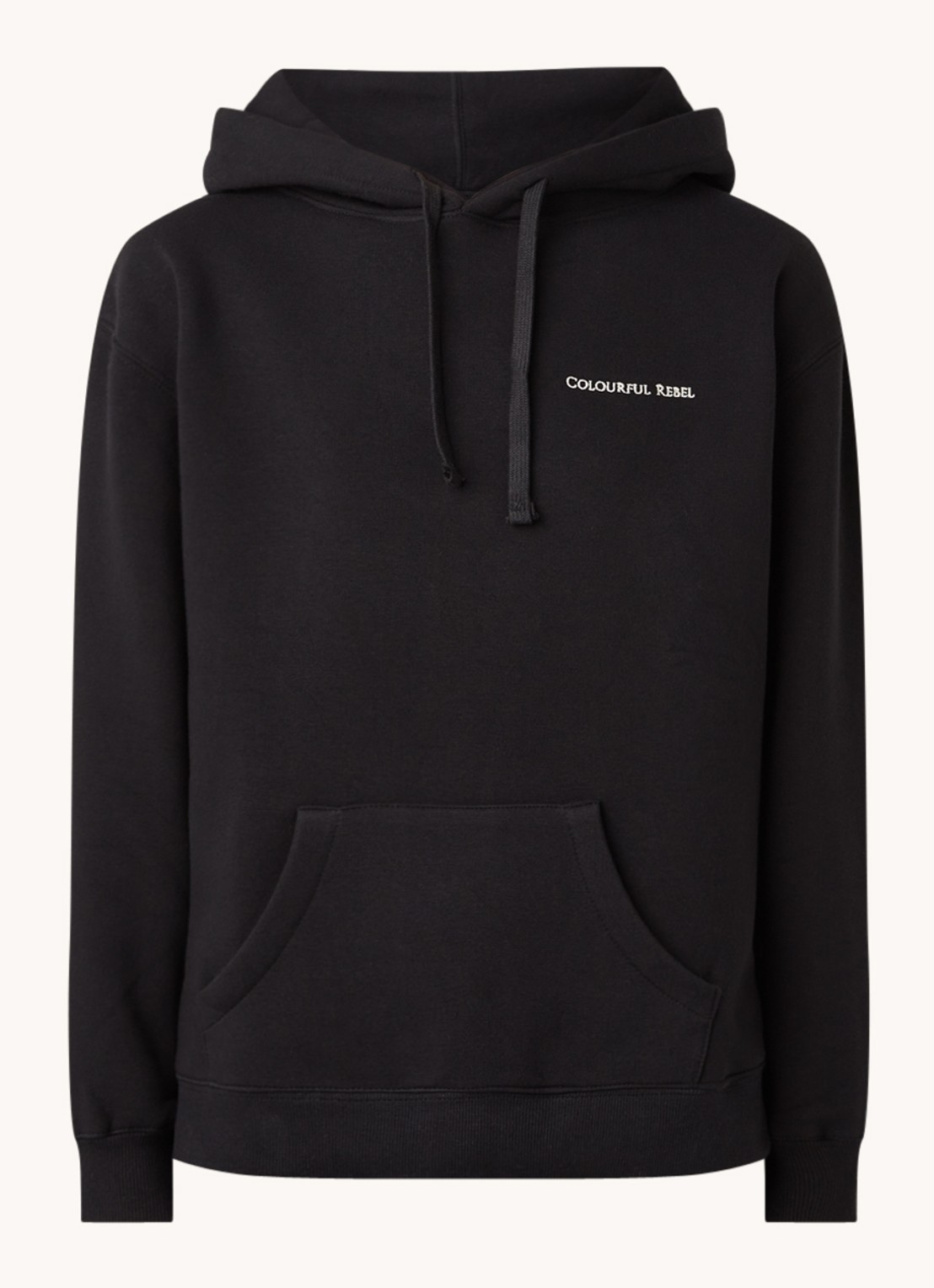 Colourful Rebel Cosmic Love hoodie met backprint - voorkant 3 zwart