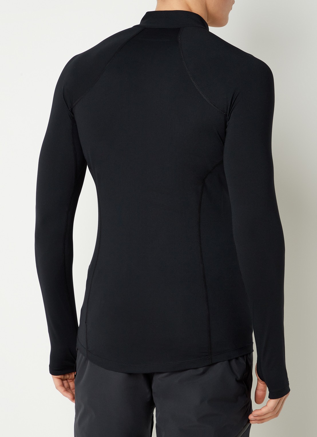 Columbia Trainings longsleeve met halve rits - achterkant zwart
