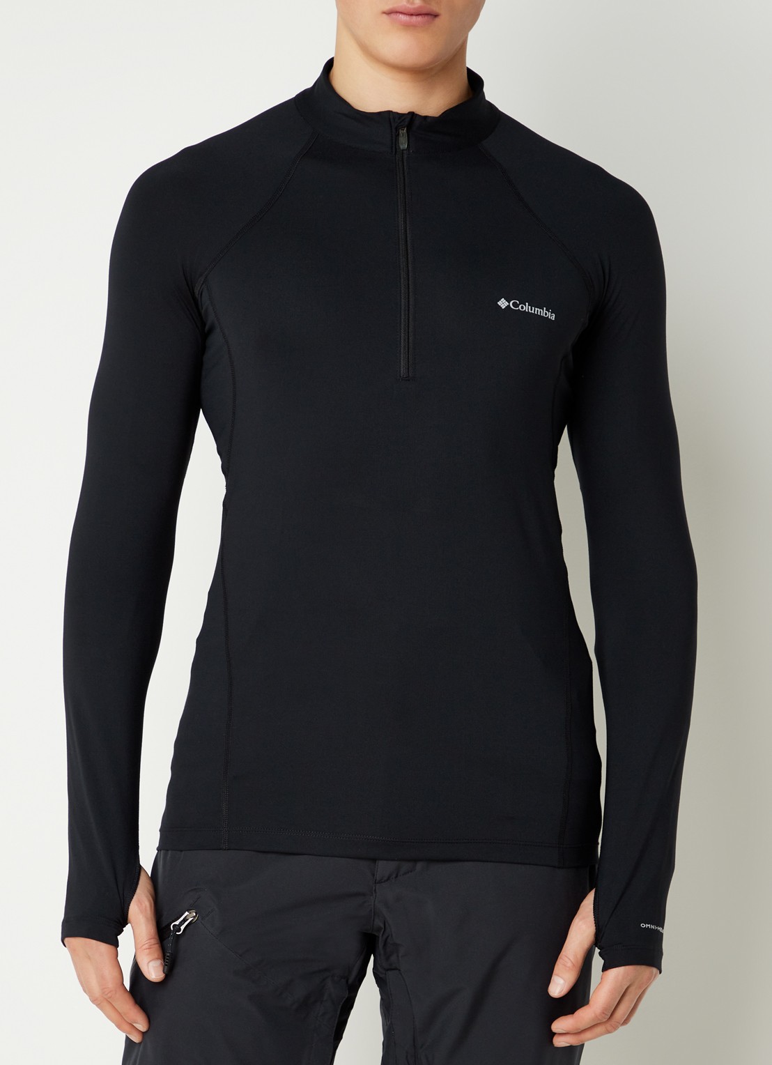 Columbia Trainings longsleeve met halve rits - detail 2 zwart