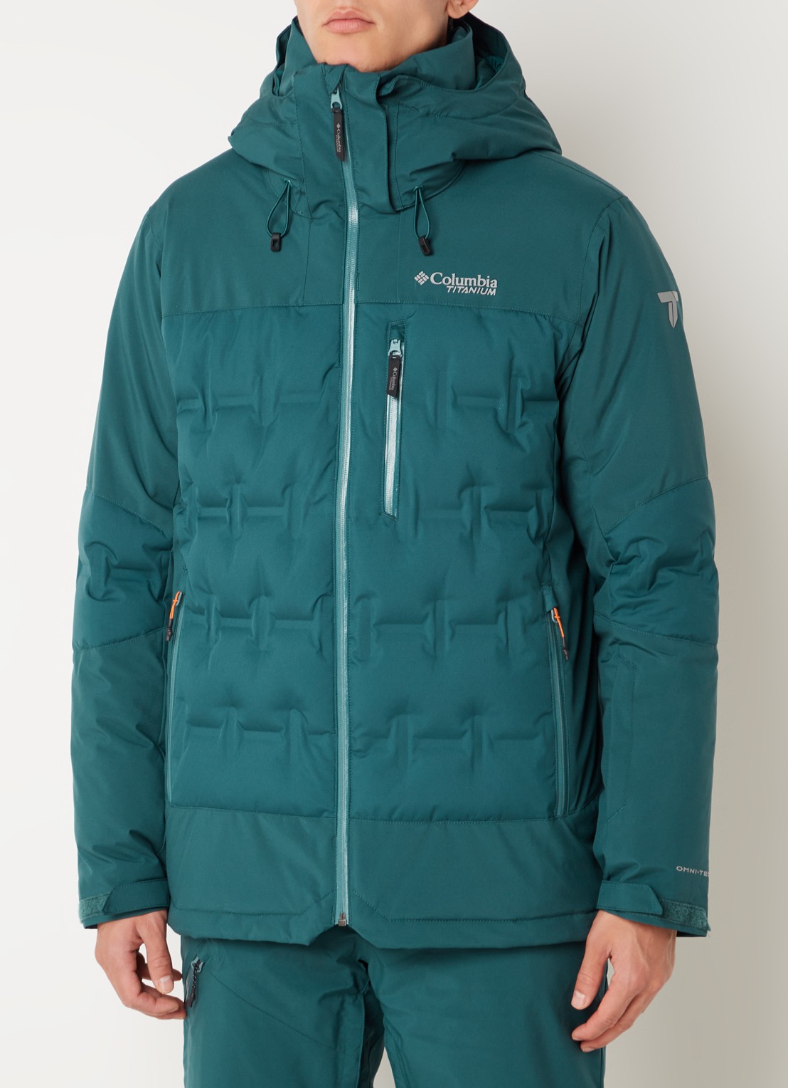 Columbia Wild Card III ski-jas met donsvulling en afneembare capuchon  - detail 4 zeegroen