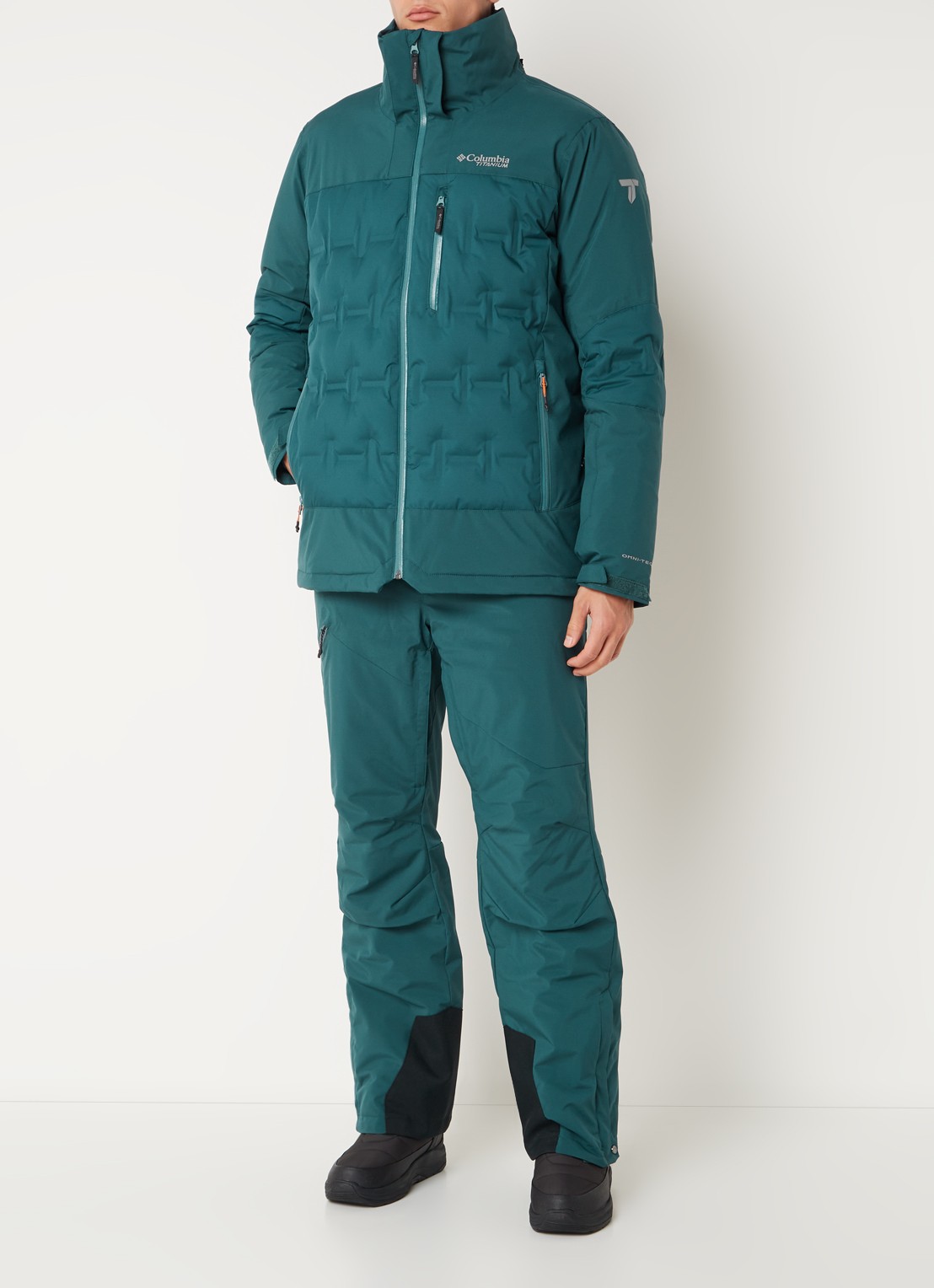 Columbia Wild Card III ski-jas met donsvulling en afneembare capuchon  - voorkant 3 zeegroen