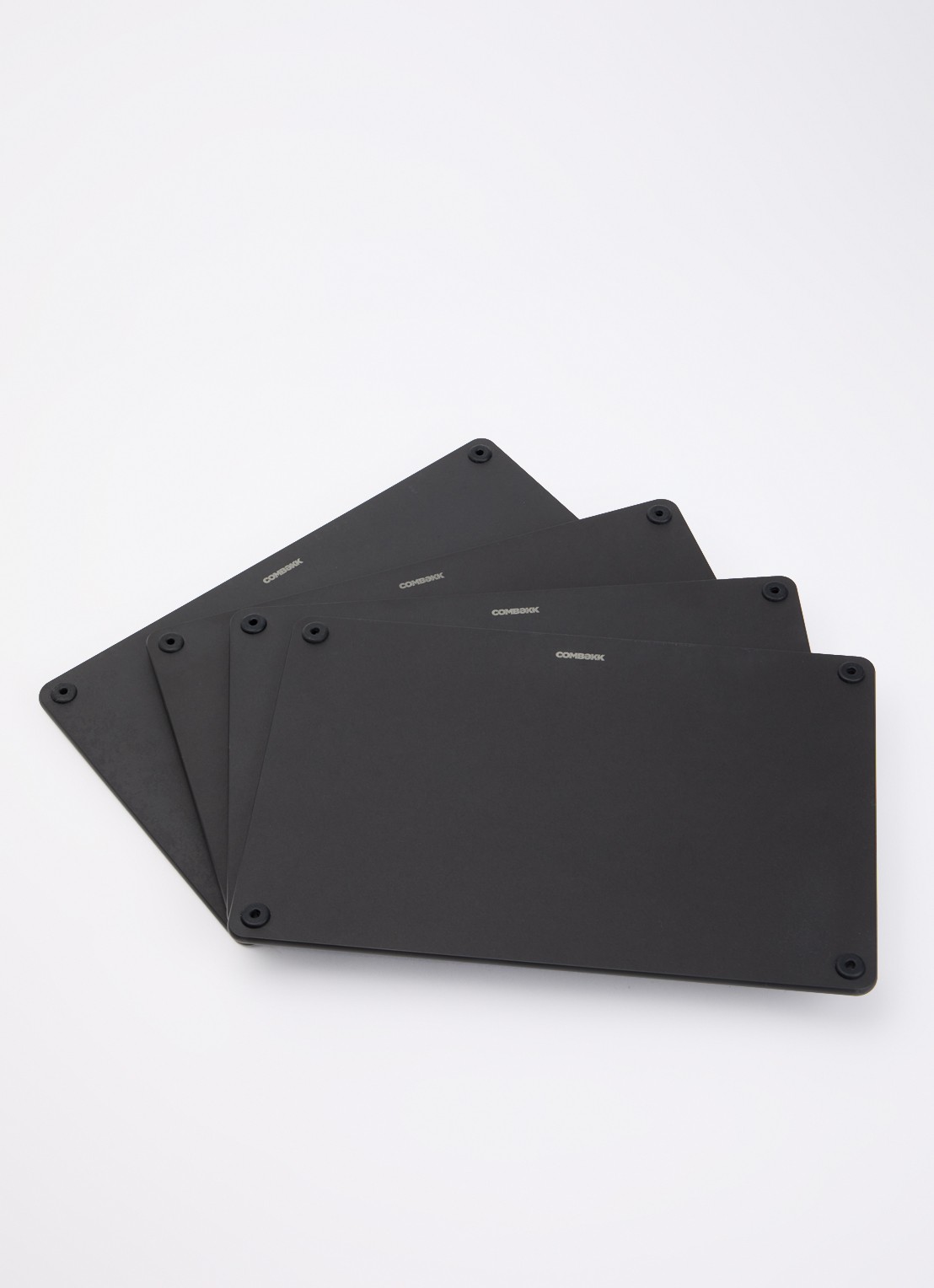 Combekk Snijplank 22 x 32 cm set van 4 - voorkant 6 zwart