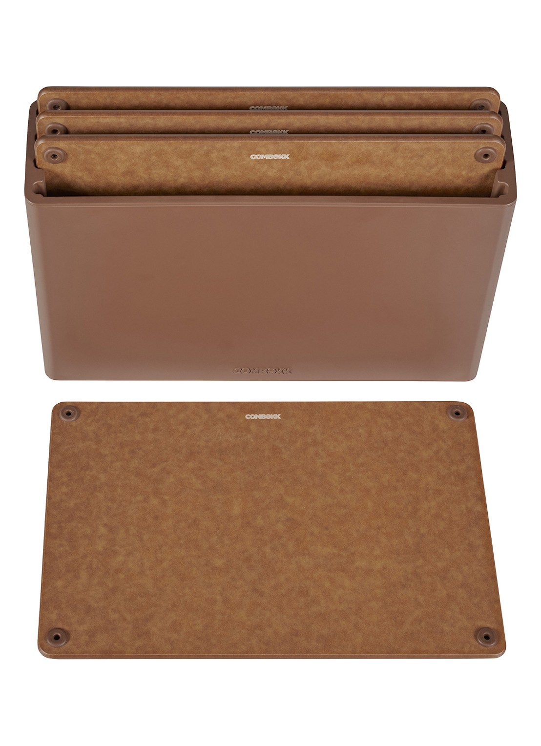 Combekk Snijplank 22 x 32 cm set van 4 - detail 5 bruin