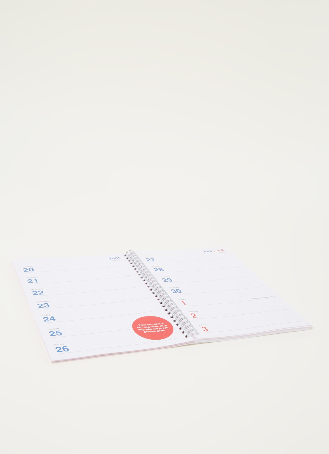 Comello Bureau agenda 2022 - detail rood
