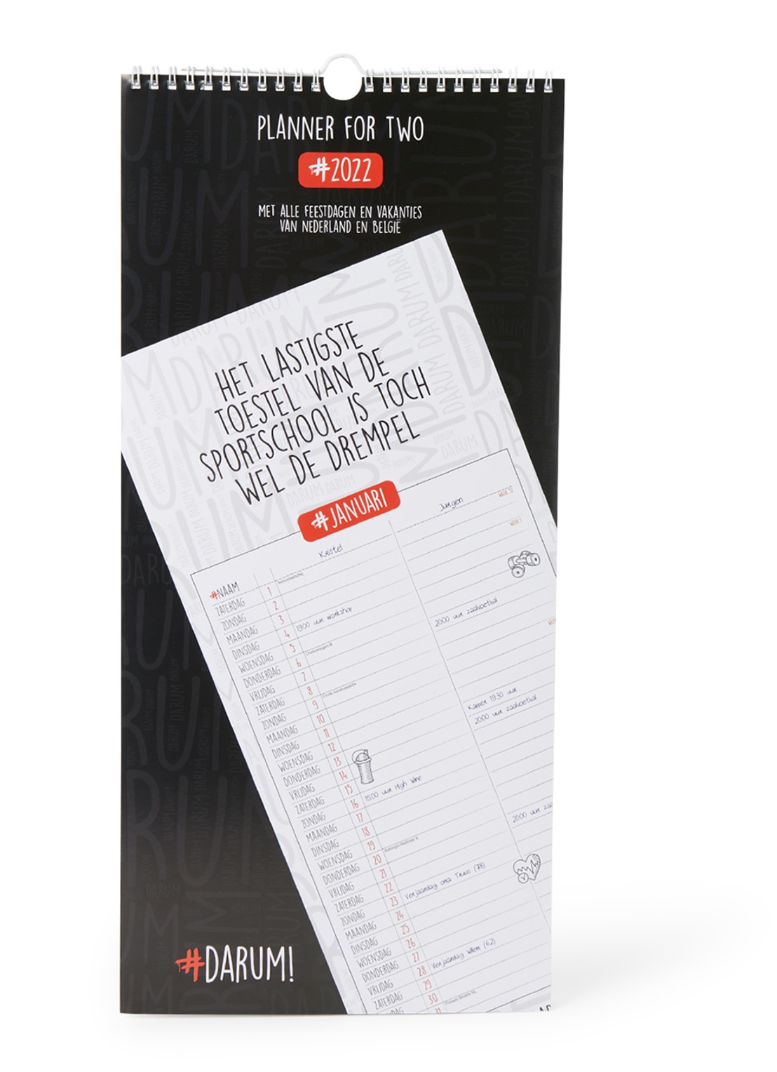 Comello For Two planner 2022 - voorkant zwart