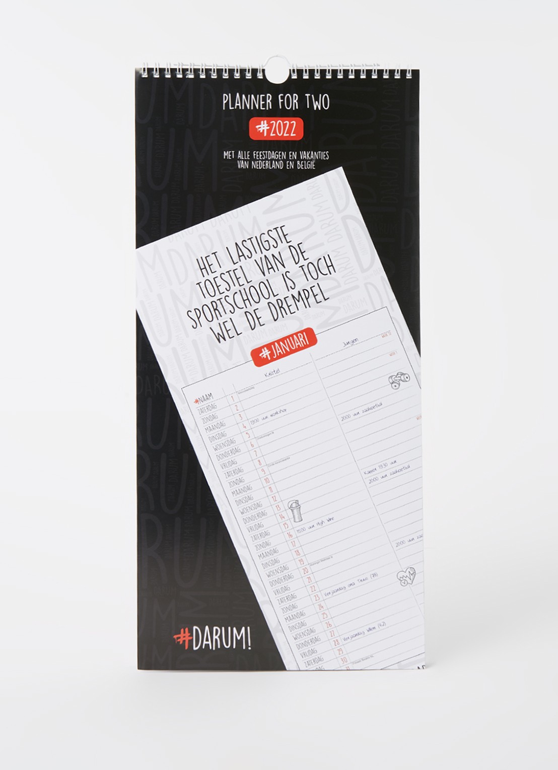 Comello For Two planner 2022 - voorkant 2 zwart