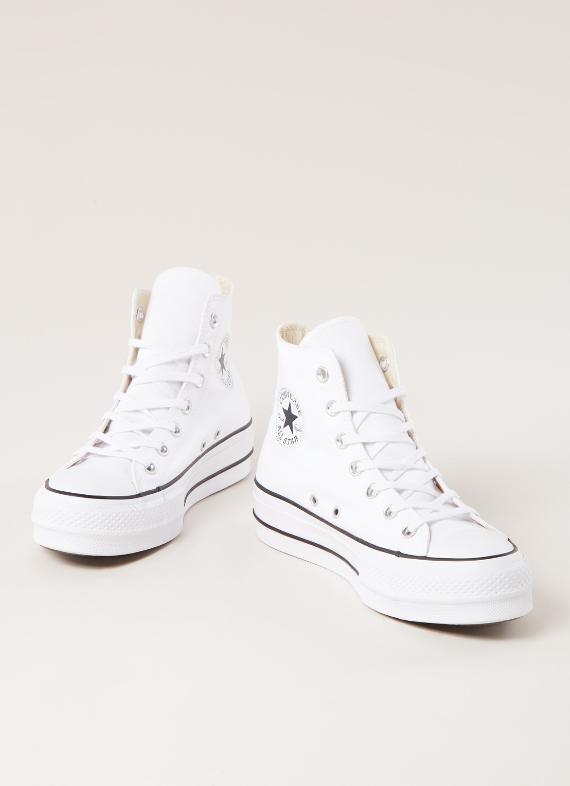 Converse Chuck Taylor All Star Lift High Top sneaker van canvas - detail 4 wit