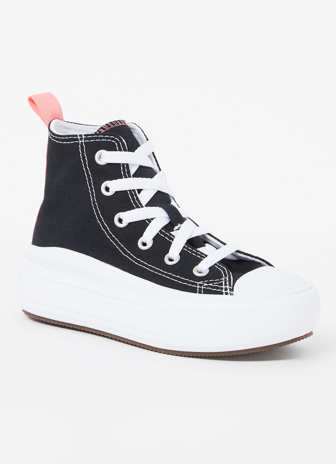 Converse Chuck Taylor All Star Move Platform sneaker van canvas - voorkant zwart