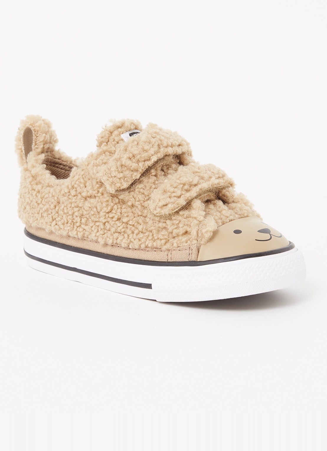Converse Chuck Taylor All star sneaker van teddy - voorkant 3 beige