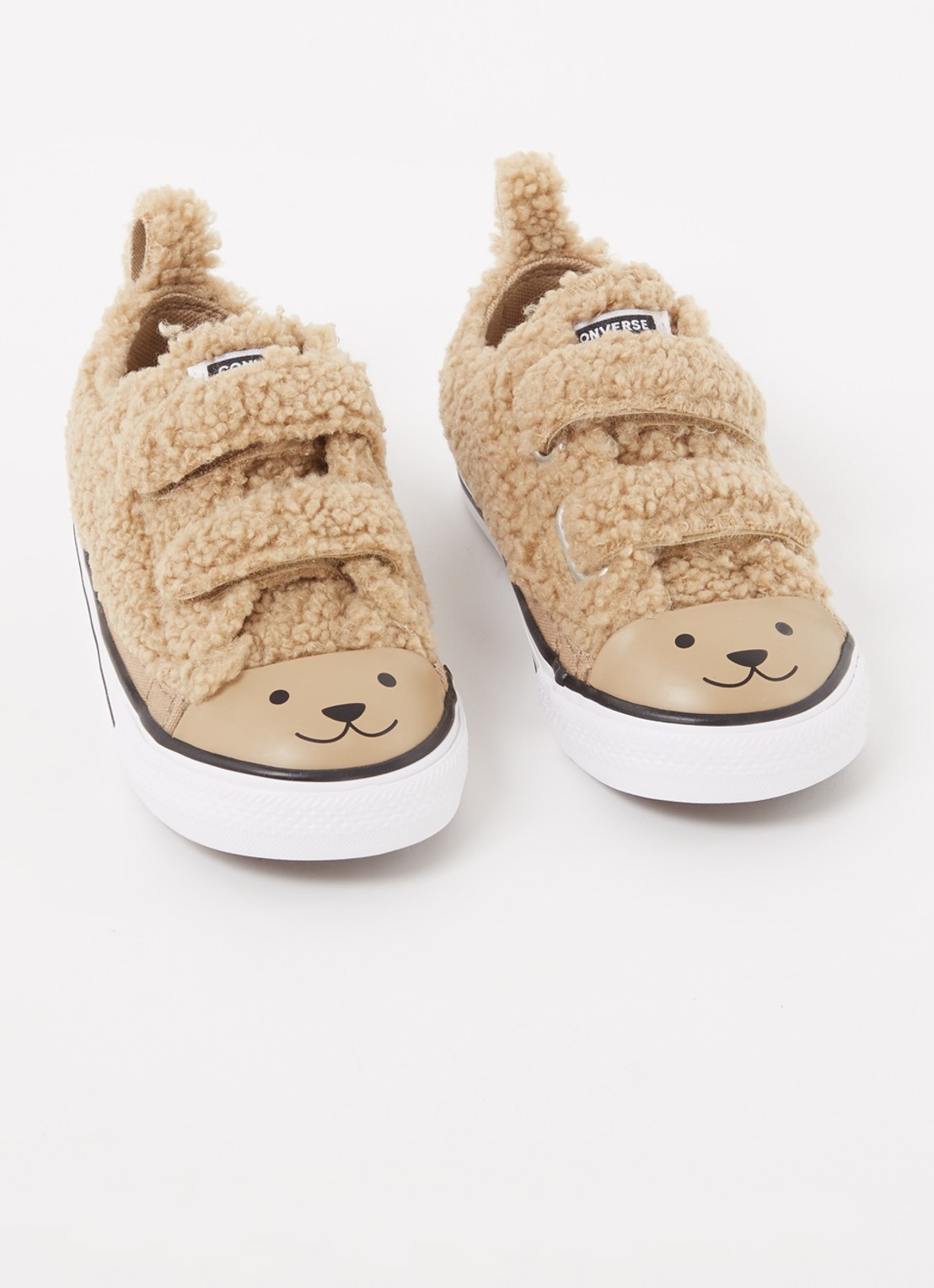 Converse Chuck Taylor All star sneaker van teddy - voorkant 4 beige