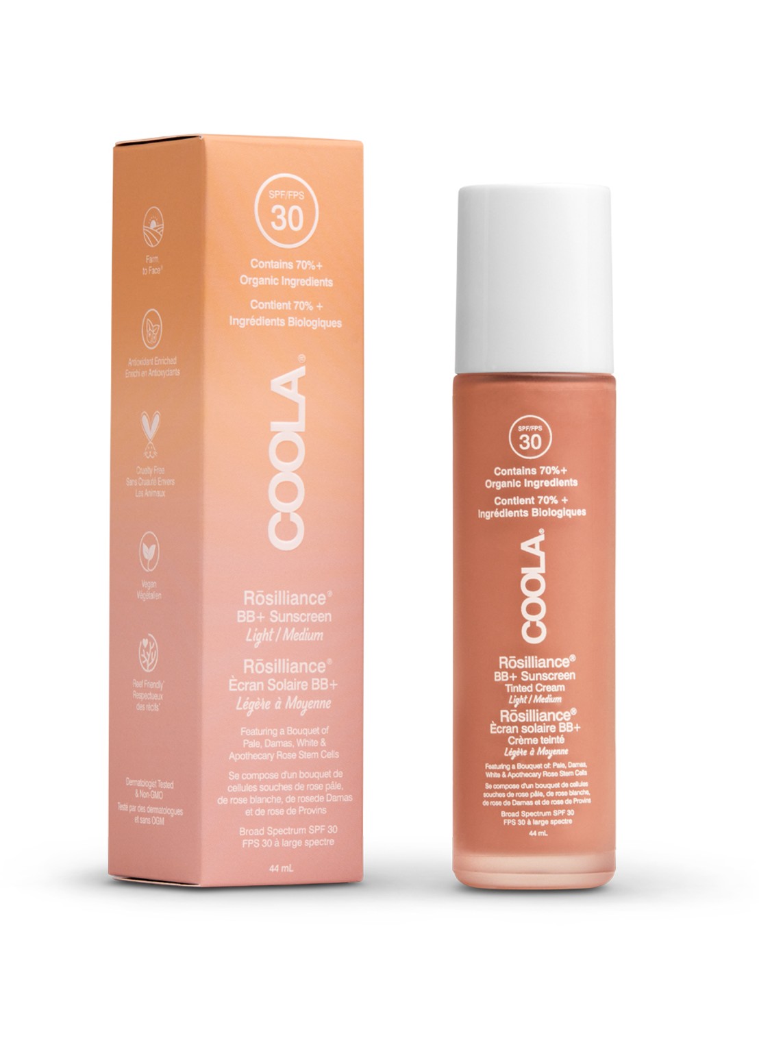 Coola Rosilliance Mineral BB + Cream - getinte moisturizer - voorkant 2 fresh rose