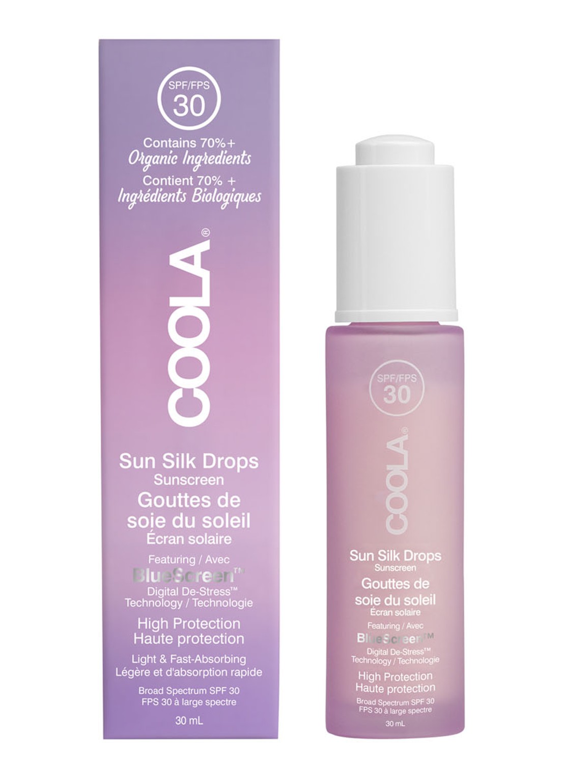 Coola Sun Silk Drops SPF 30 - zonnebrand voor het gezicht - voorkant undefined