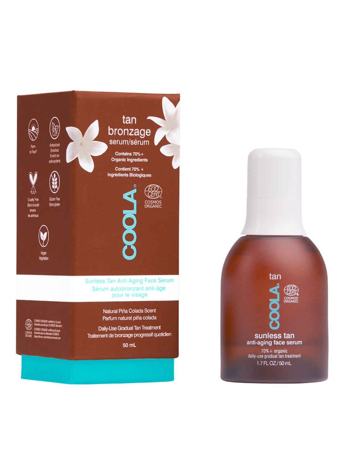Coola  Sunless Tan Anti-Aging Face Serum - zelfbruiner serum - voorkant undefined