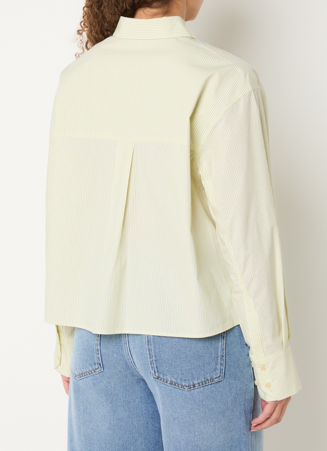Copenhagen Muse Blouse met streepprint - achterkant geel