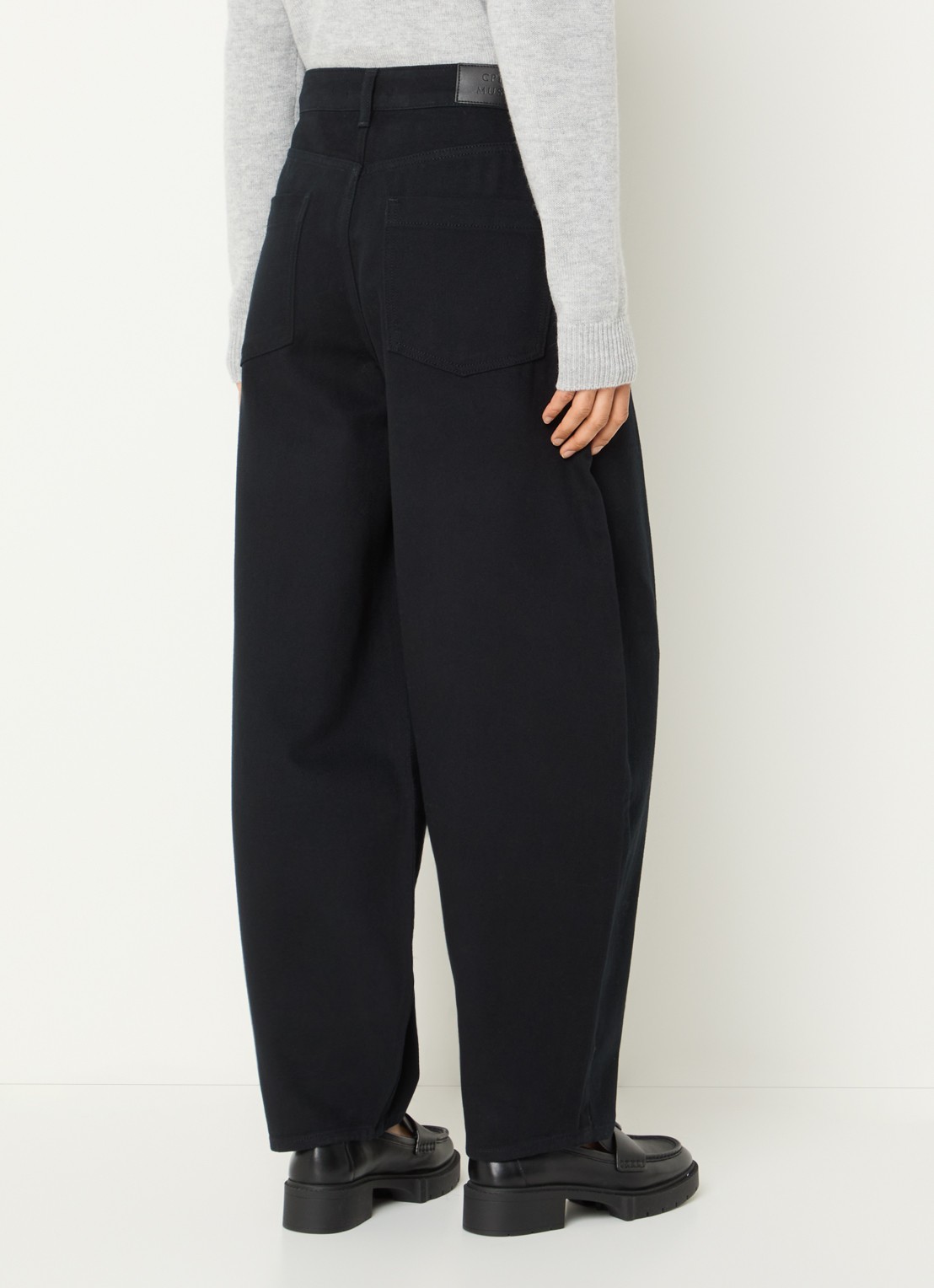 Copenhagen Muse CMAnora high waist balloon fit broek met steekzakken - achterkant 3 zwart