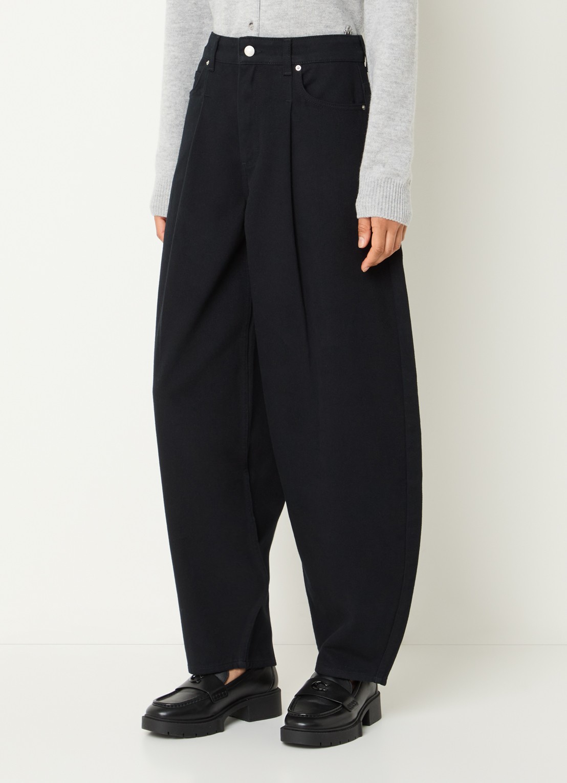 Copenhagen Muse CMAnora high waist balloon fit broek met steekzakken - detail 4 zwart