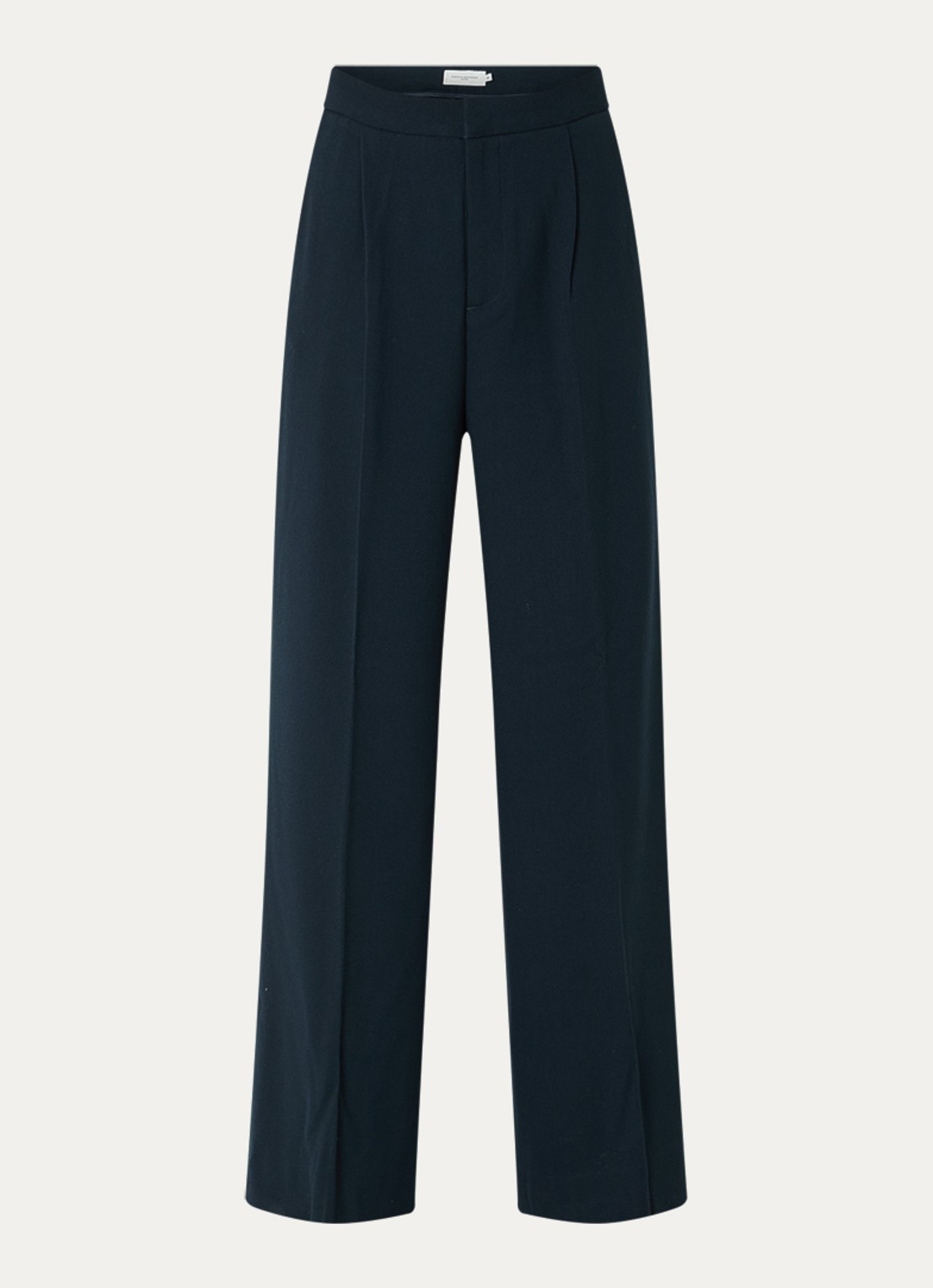 Copenhagen Muse High waist wide fit pantalon met steekzakken - voorkant 3 donkerblauw