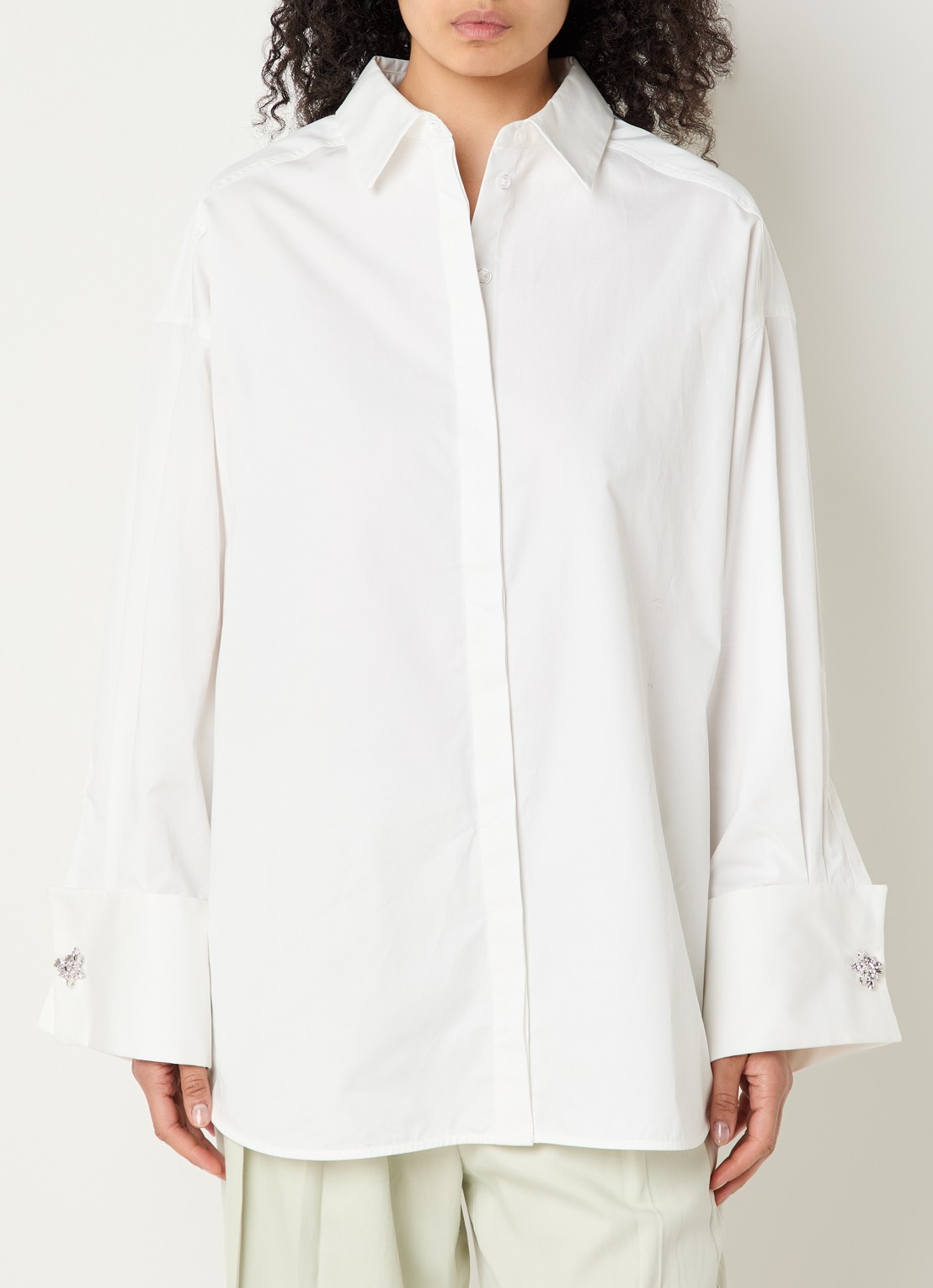 Copenhagen Muse Melanie blouse met sierknoop - detail 4 wit