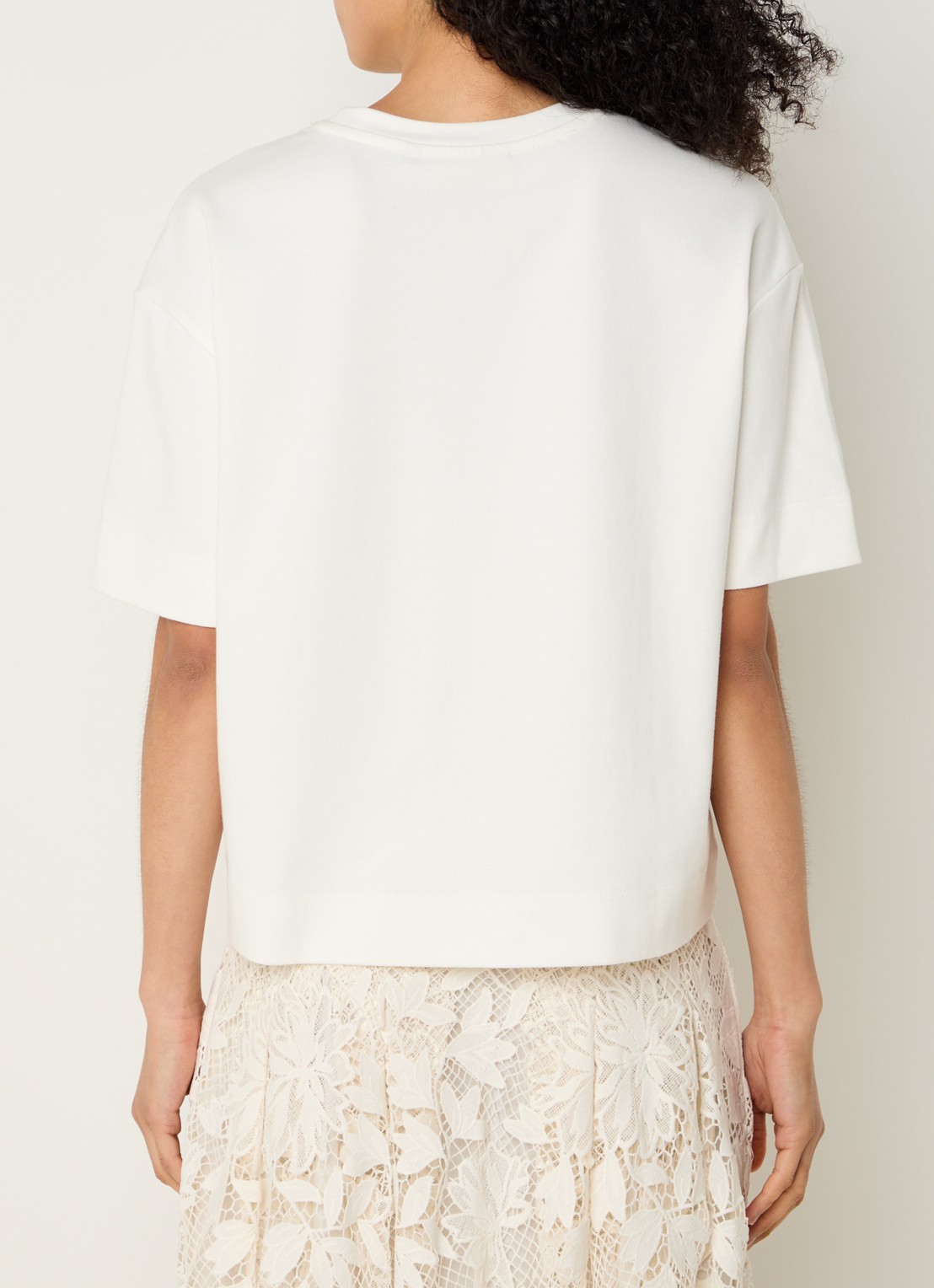 Copenhagen Muse Muse T-shirt met logoborduring - achterkant gebroken wit
