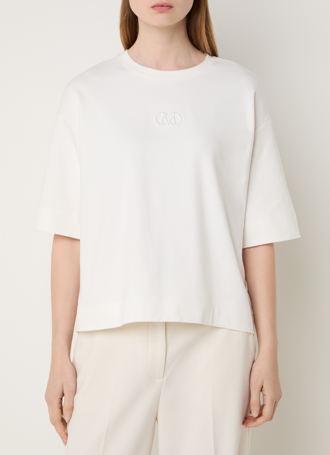 Copenhagen Muse Muse T-shirt met logoburduring - detail 2 wit