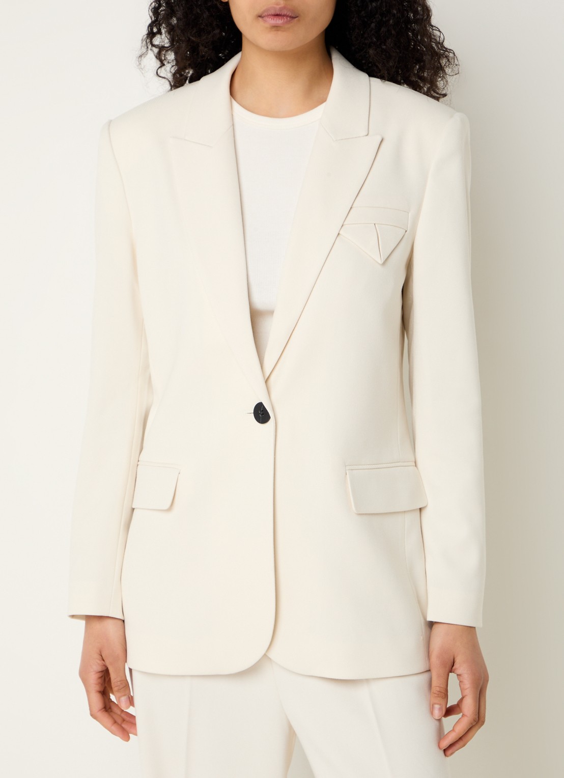 Copenhagen Muse Tailor blazer met klepzakken - detail 4 creme