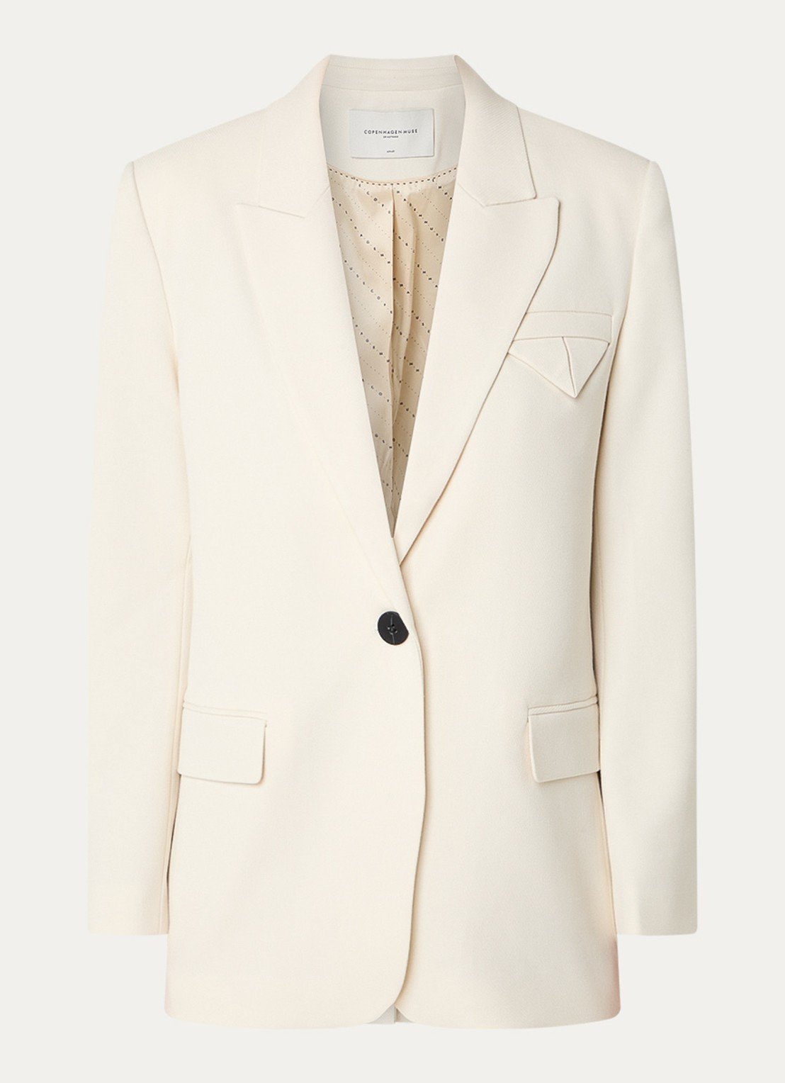 Copenhagen Muse Tailor blazer met klepzakken - voorkant 2 creme