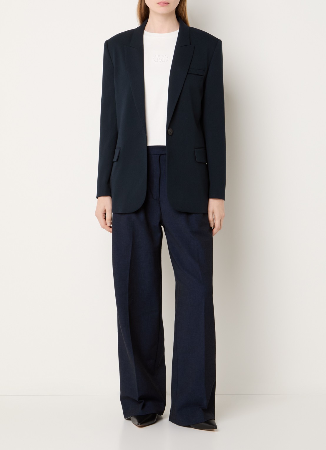 Copenhagen Muse Tailor blazer met klepzakken - voorkant 4 donkerblauw