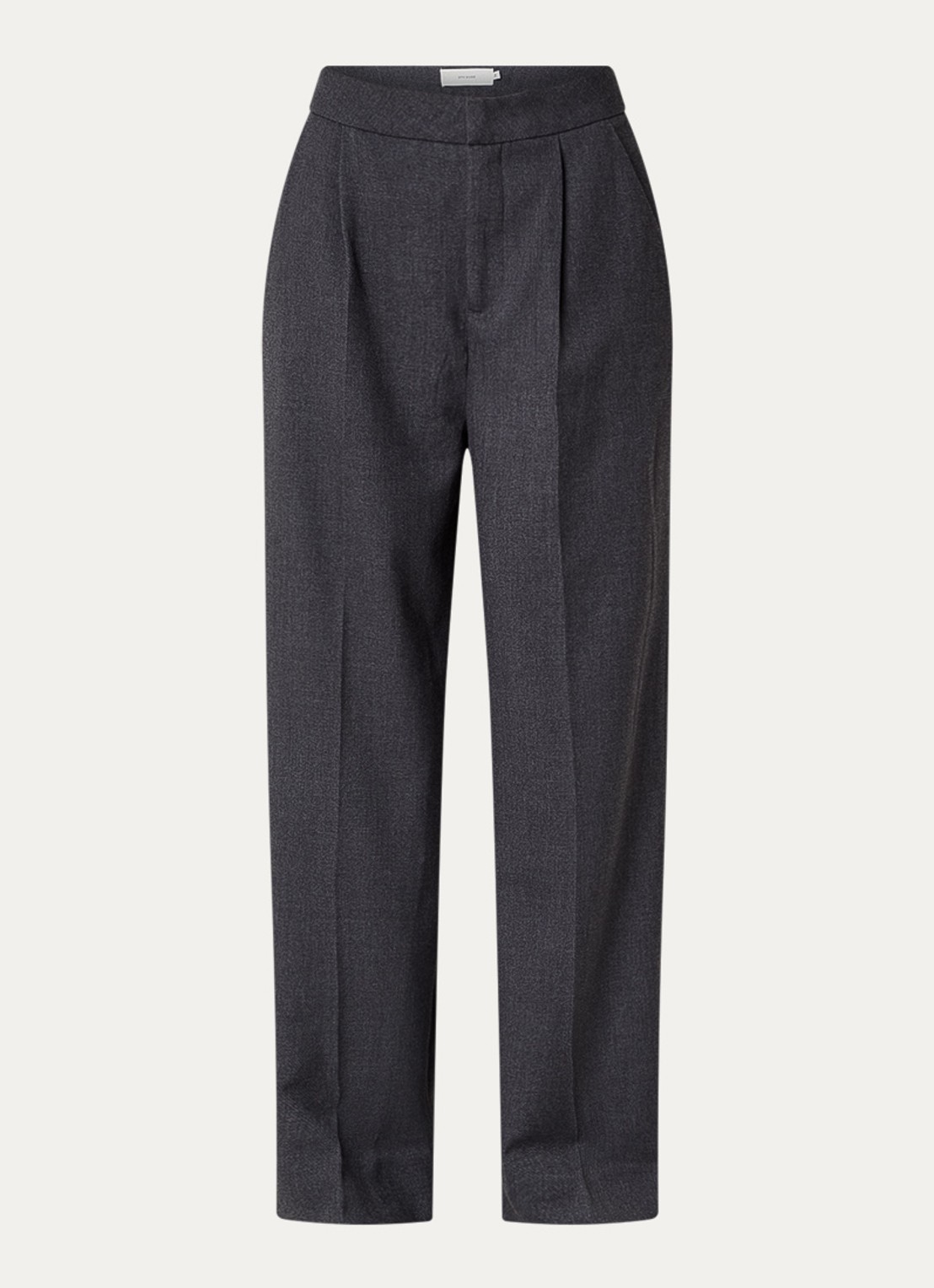 Copenhagen Muse Tailor high waist straight fit pantalon met stretch - voorkant 3 donkergrijs