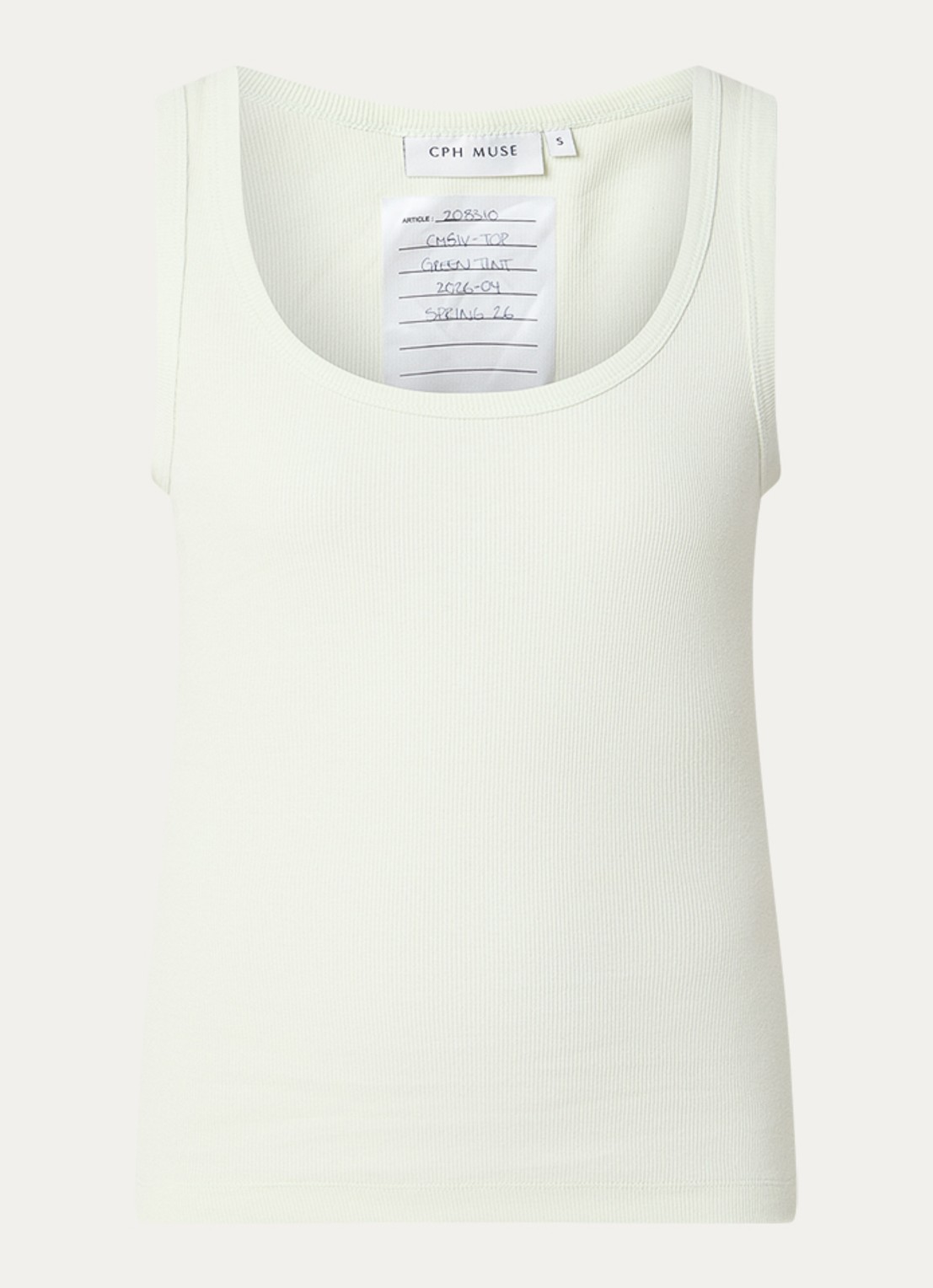 Copenhagen Muse Tanktop met ronde hals - voorkant 3 lindegroen