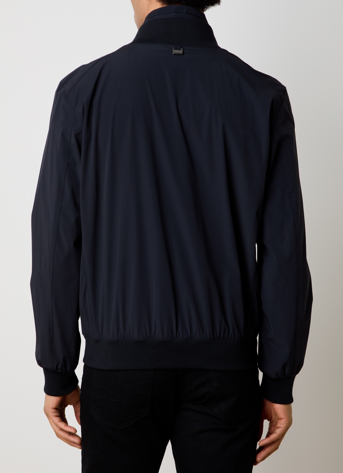 Corneliani Poplin bomberjack met ritszakken - achterkant 2 zwart