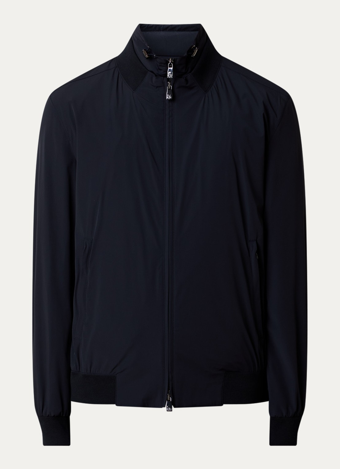 Corneliani Poplin bomberjack met ritszakken - voorkant 5 zwart