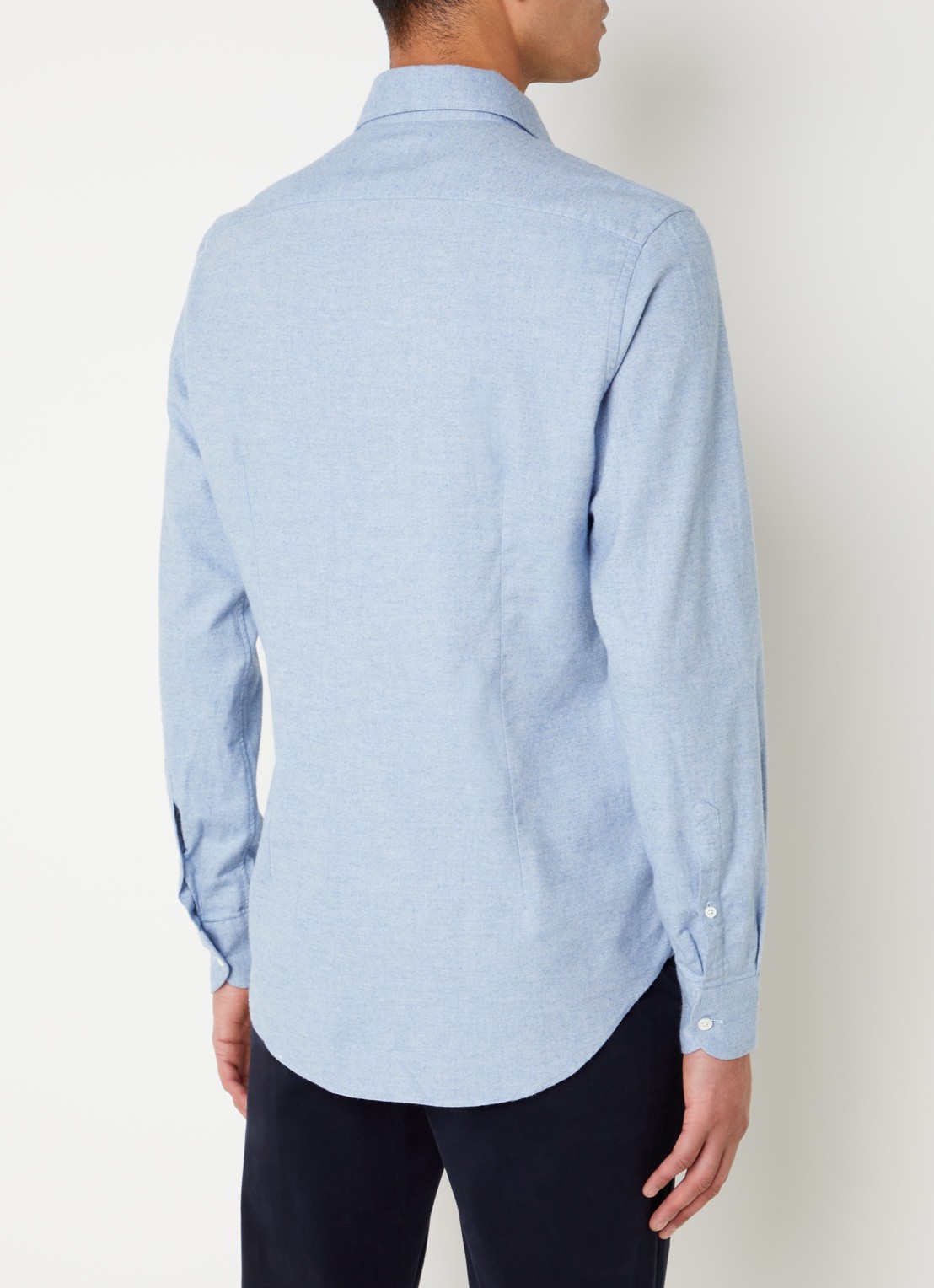 Corneliani Regular fit overhemd met stretch - achterkant lichtblauw