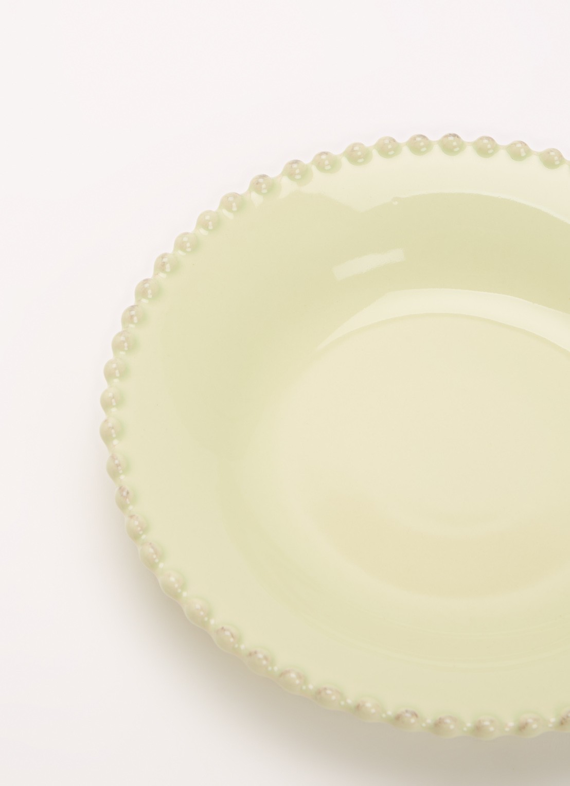 Costa Nova Pearl diep bord 24 cm - detail lindegroen