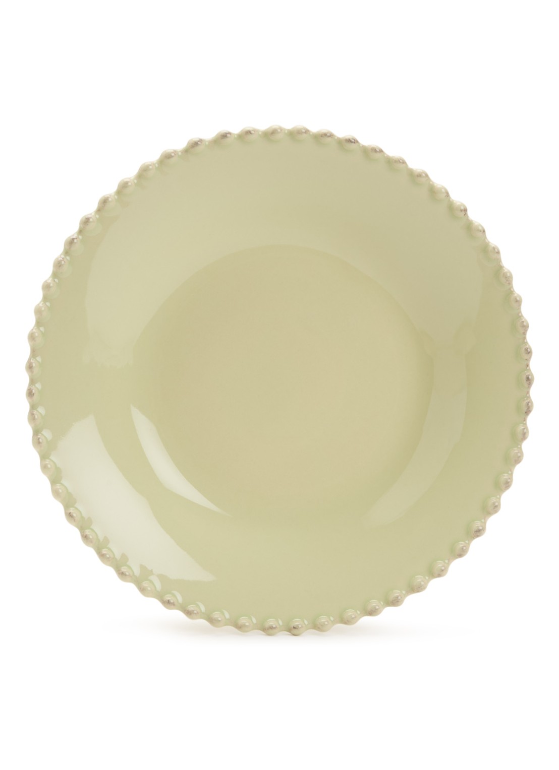 Costa Nova Pearl diep bord 24 cm - voorkant 3 lindegroen