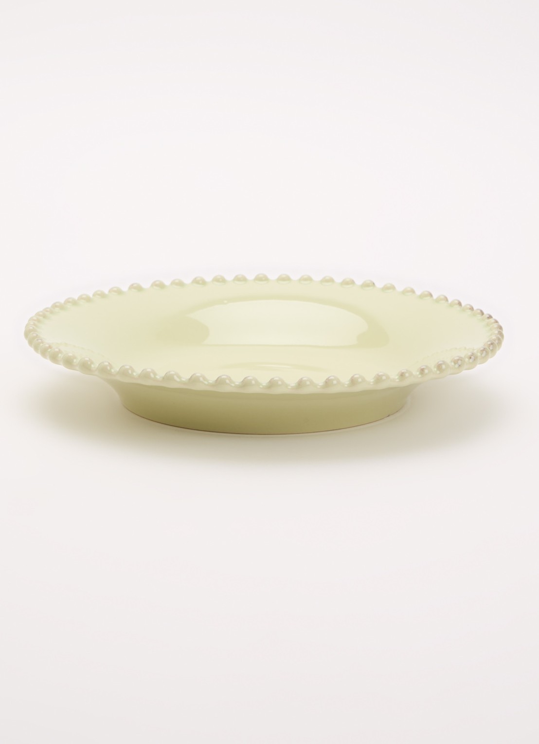 Costa Nova Pearl diep bord 24 cm - voorkant 4 lindegroen