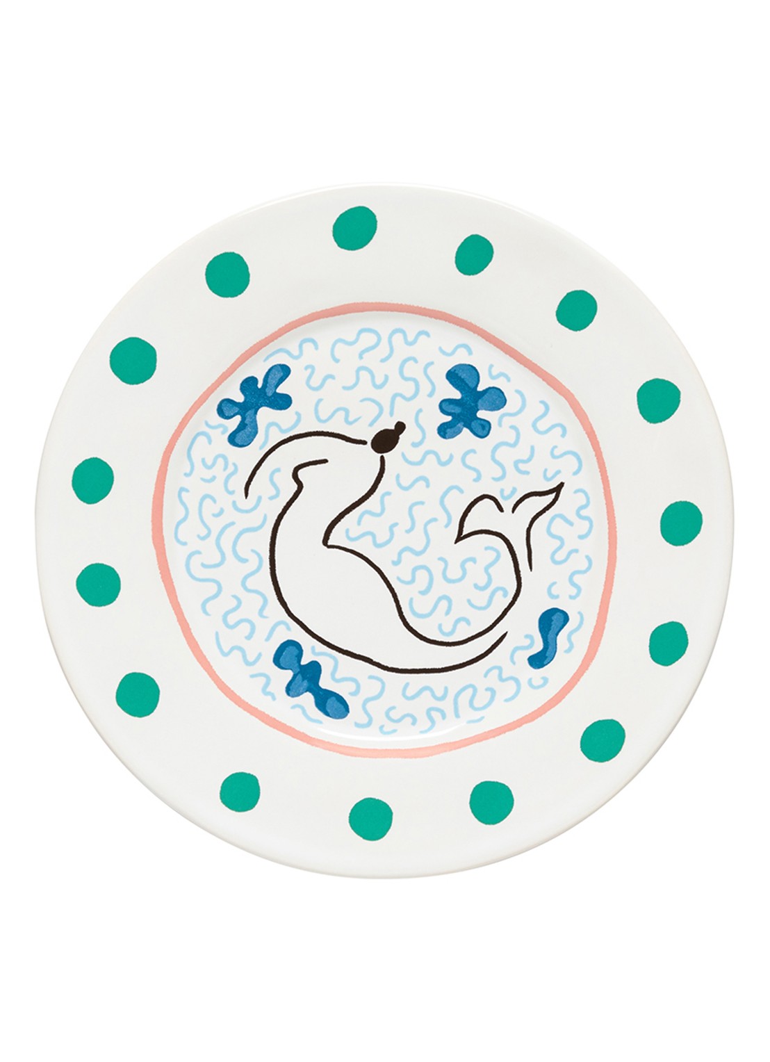 Costa Nova Summerblis Mermaid ontbijtbord 22 cm - voorkant multicolor
