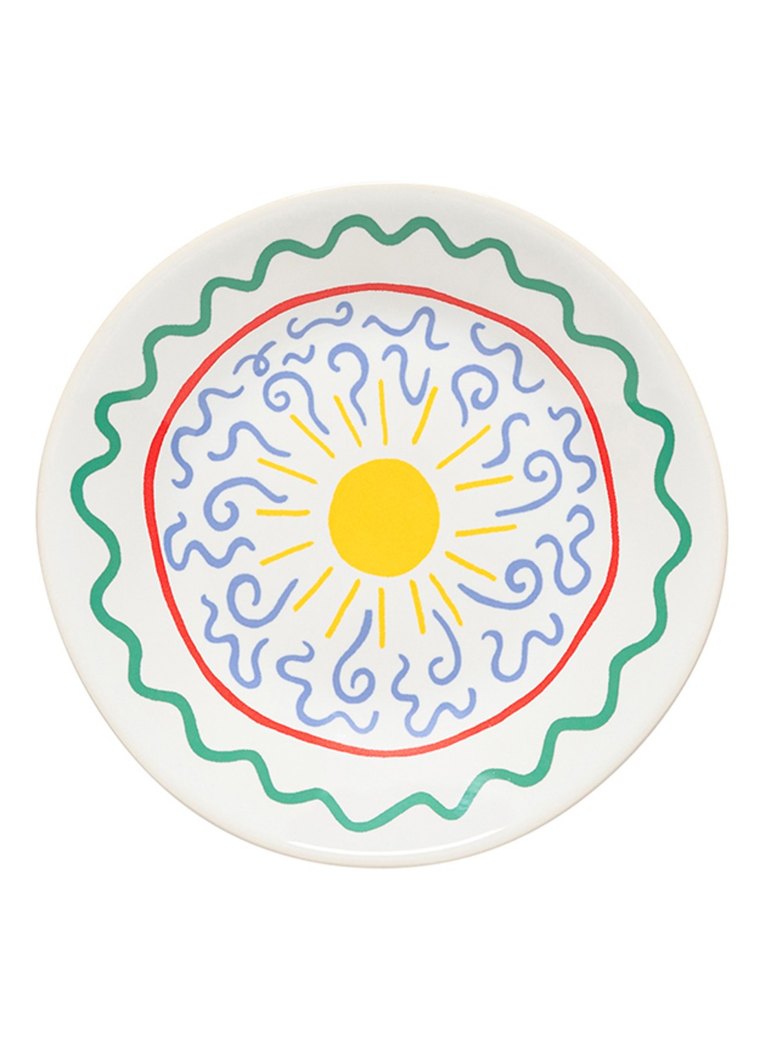 Costa Nova Summerbliss Sun gebaksbordje 16 cm - voorkant gebroken wit