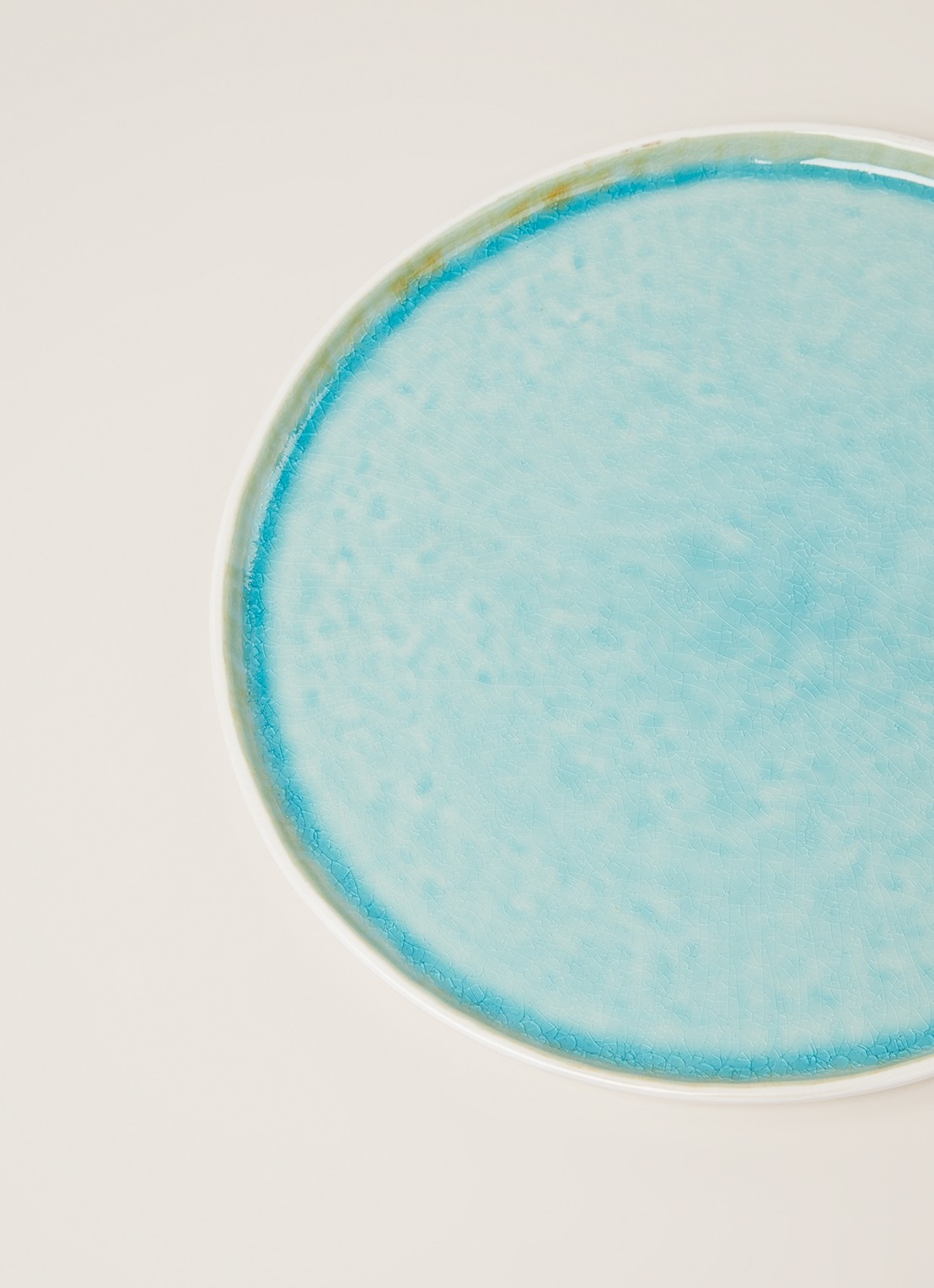 Cosy & Trendy Laguna Azzurro dinerbord 27 cm - detail turquoise