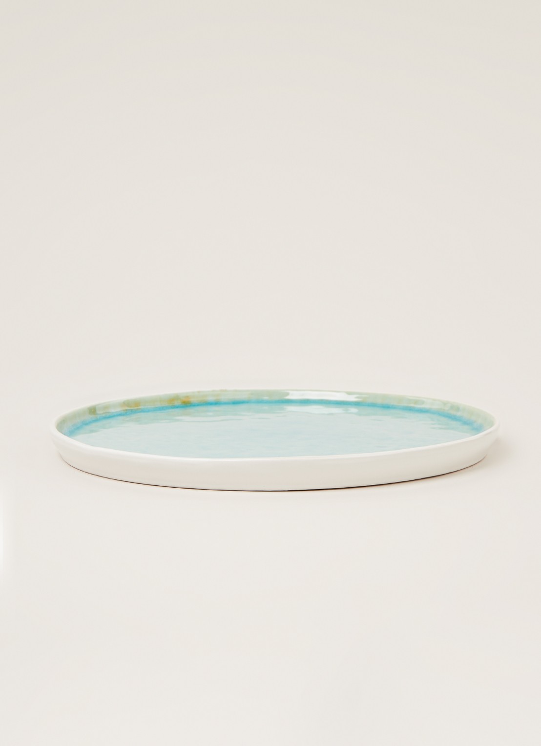 Cosy & Trendy Laguna Azzurro dinerbord 27 cm - voorkant 3 turquoise