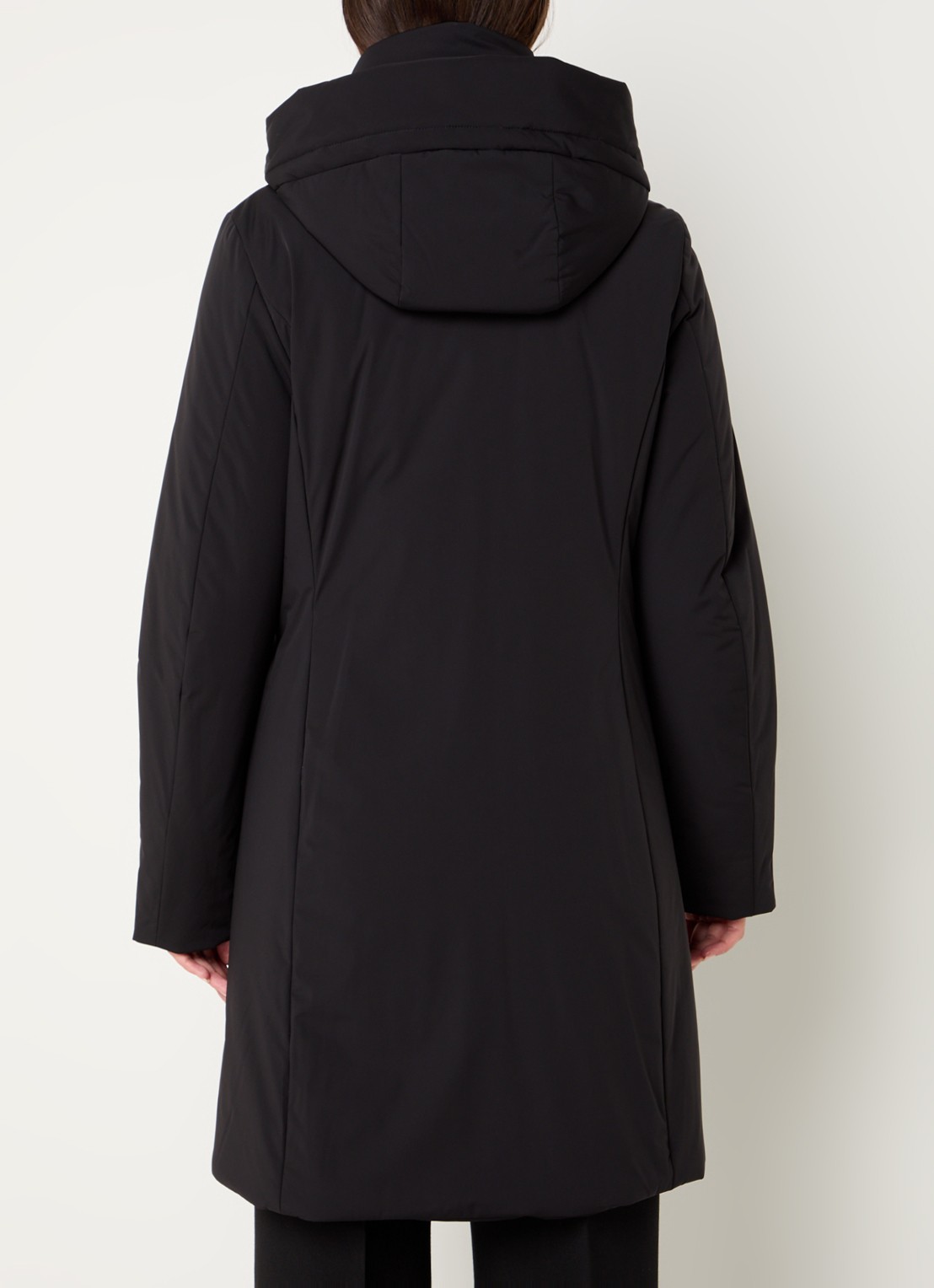 Creenstone Alexandra gewatteerde parka met afneembare capuchon - achterkant 3 zwart