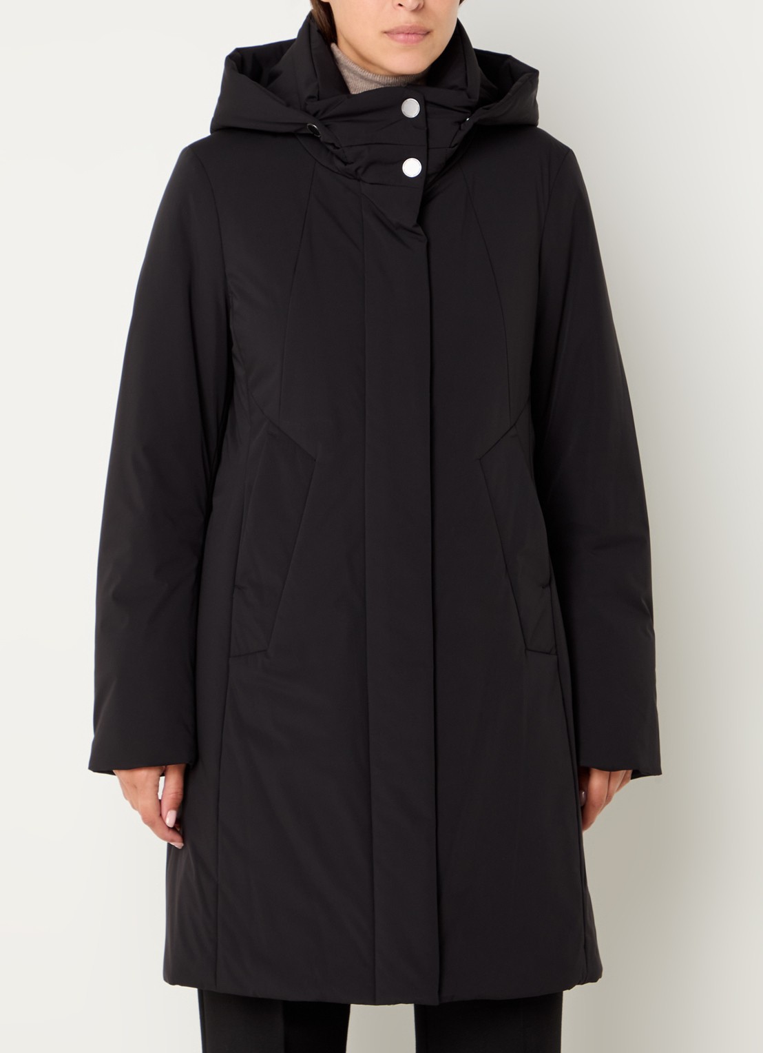 Creenstone Alexandra gewatteerde parka met afneembare capuchon - detail 4 zwart