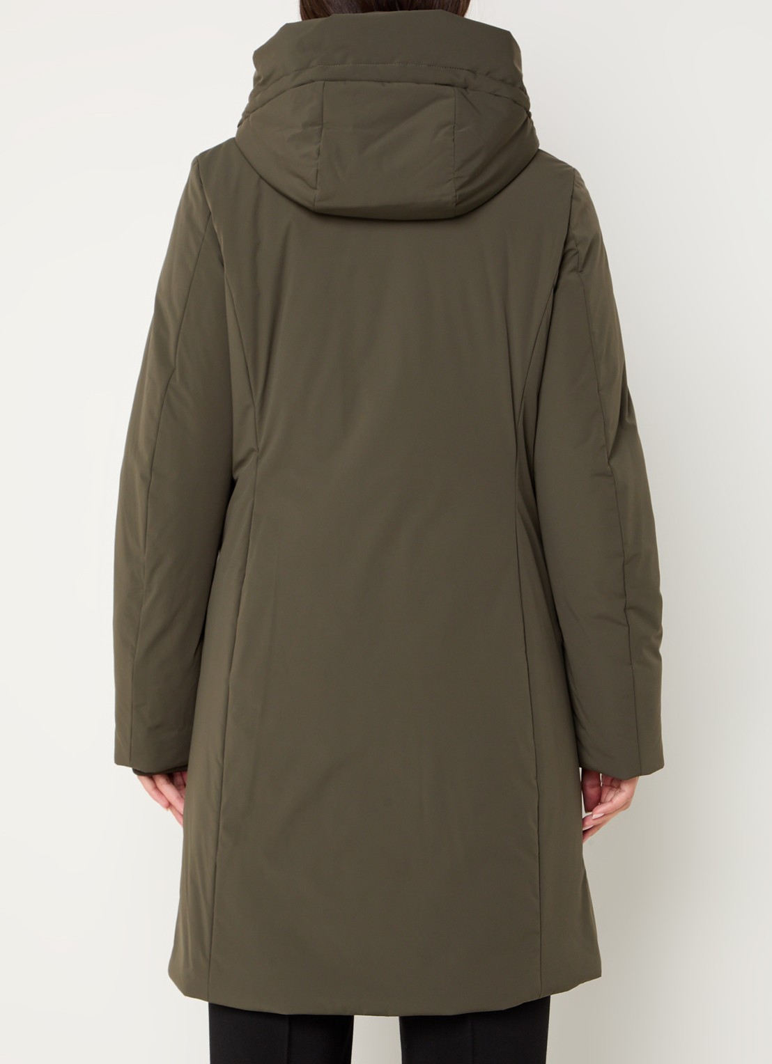 Creenstone Alexandra gewatteerde parka met afneembare capuchon - achterkant 4 olijfgroen