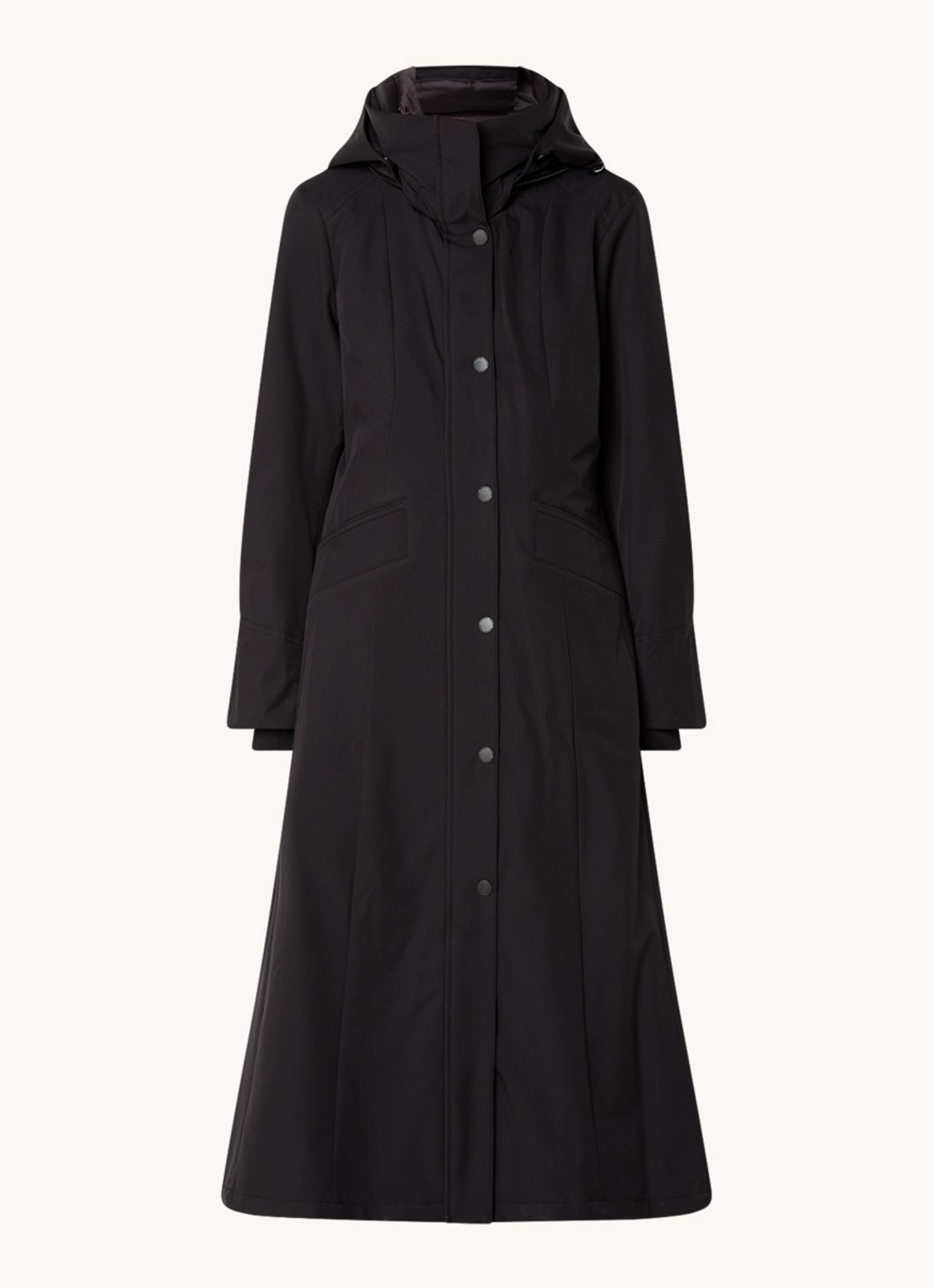 Creenstone Molly gewatteerde parka met capuchon - voorkant 3 zwart