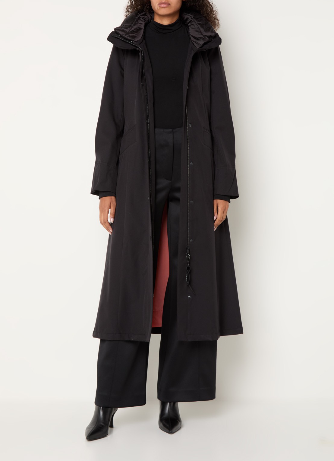 Creenstone Molly gewatteerde parka met capuchon - voorkant 4 zwart