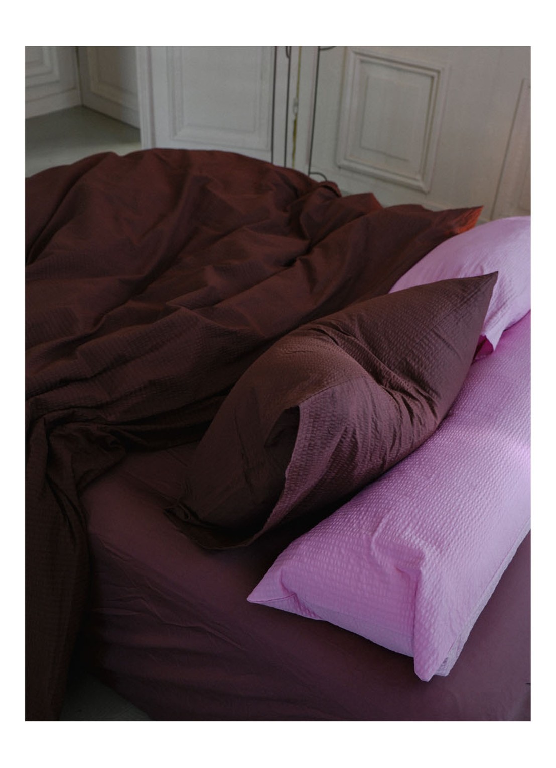 Crisp Sheets Americano dekbedovertrek van katoen 144 TC - inclusief kussensloop  - detail 5 donkerbruin