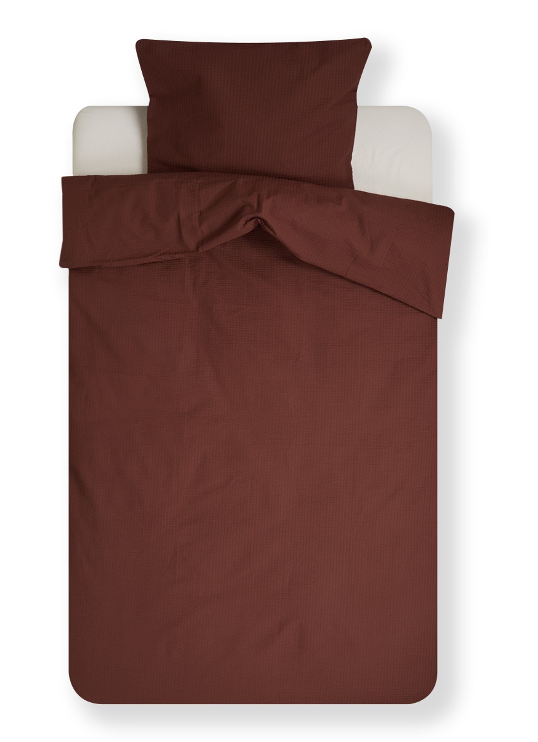 Crisp Sheets Americano dekbedovertrek van katoen 144 TC - inclusief kussensloop  - voorkant donkerbruin