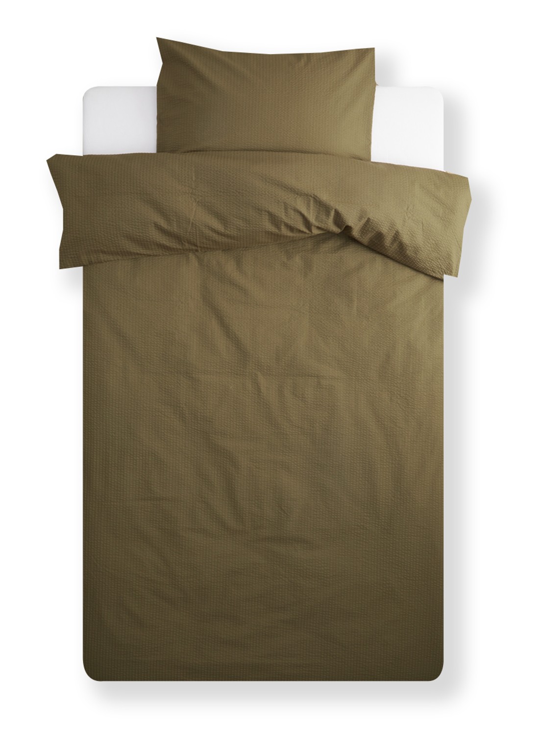 Crisp Sheets Crisp dekbedovertrekset van katoen - inclusief kussensloop - voorkant bronsgroen