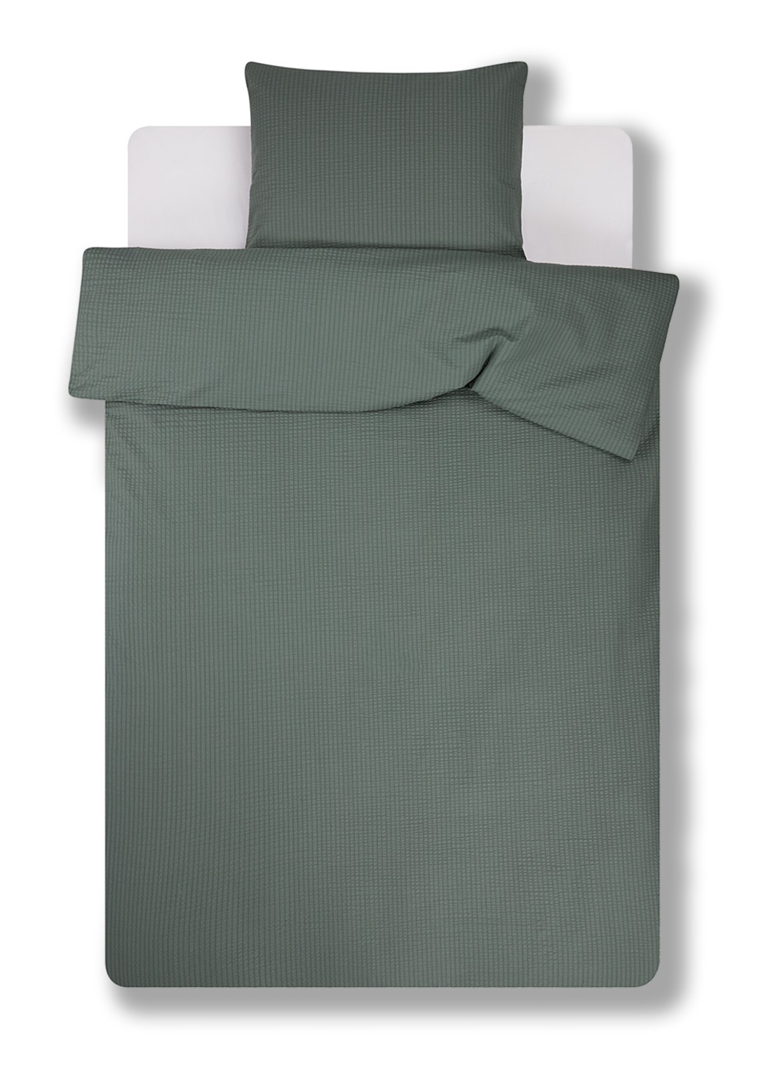 Crisp Sheets CRISP dekbedovertrekset van katoen - inclusief kussenslopen - voorkant 4 groen
