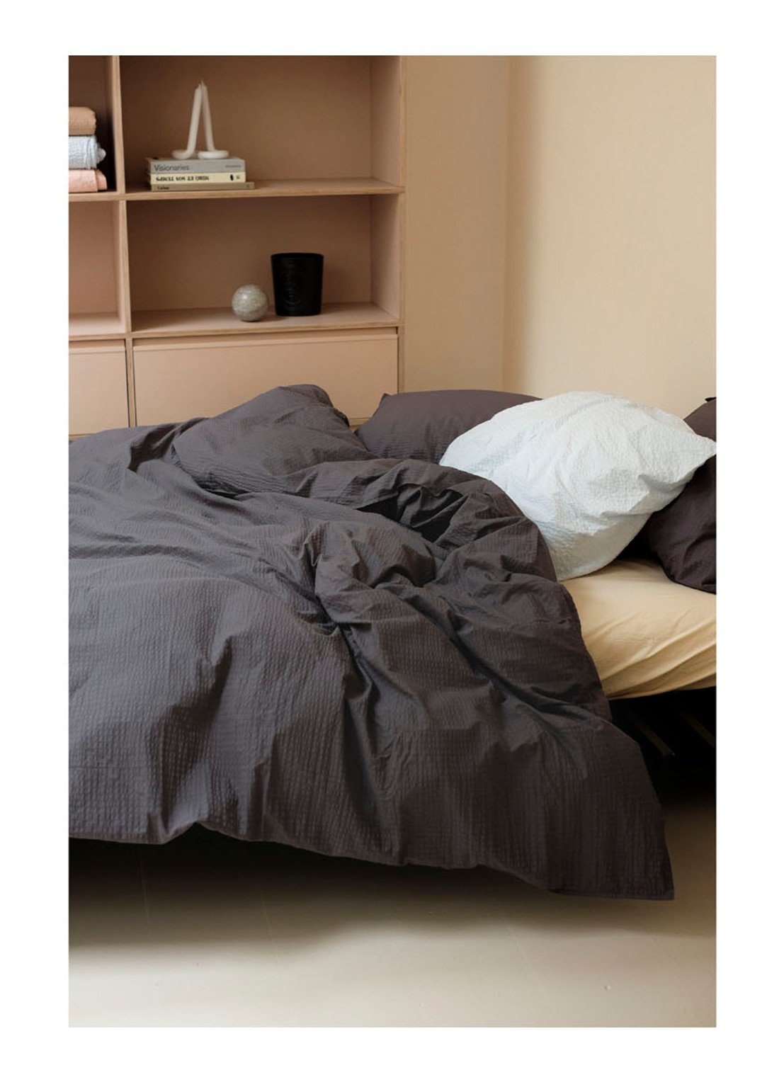 Crisp Sheets CRISP dekbedovertrekset van katoen - inclusief kussenslopen - detail antraciet