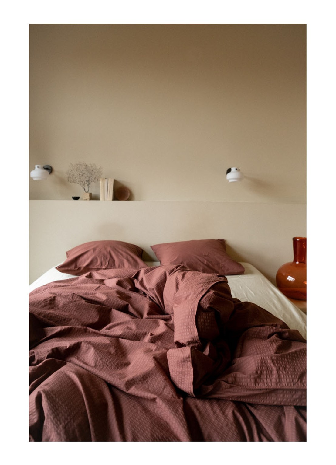 Crisp Sheets CRISP dekbedovertrekset van katoen - inclusief kussenslopen - voorkant 6 bordeauxrood